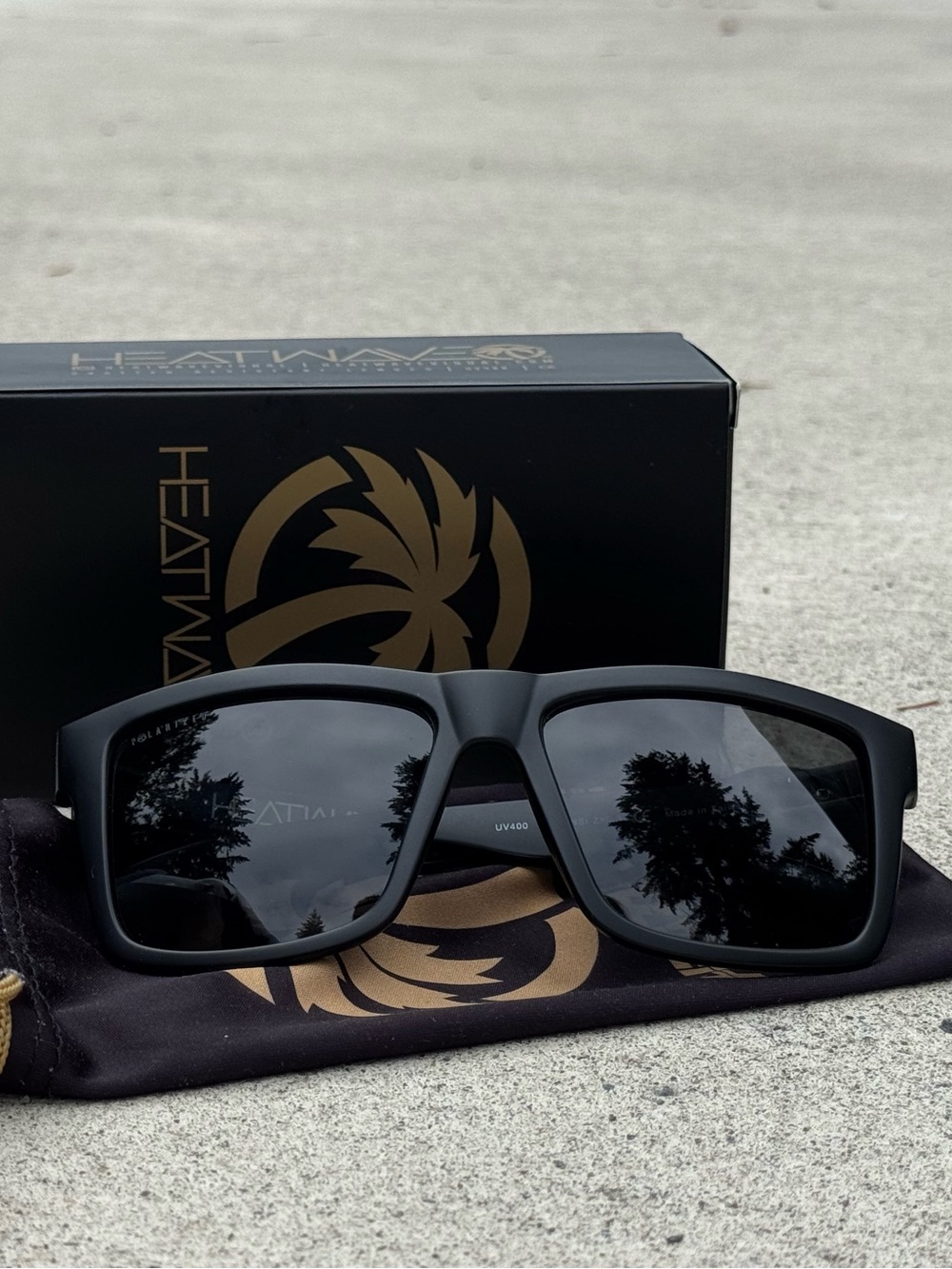 Heat Wave Visual Vise Polarized Black Sunglasses